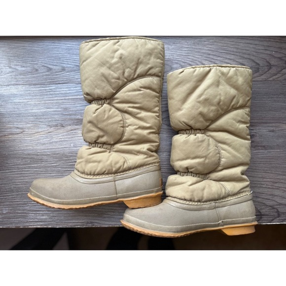 Vintage Sorel Winter Snow Boots Puffer Quilted Insulated Warm Tall Boots Women's - Picture 2 of 7